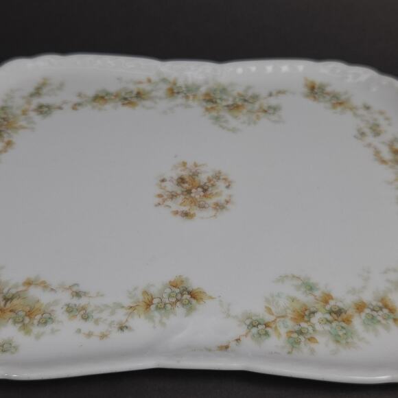 Hutschenreuther Porcelain Vanity Trinket Tray 9in Floral Antique Germany Bavaria - Picture 4 of 10